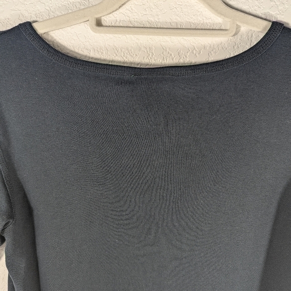 Lauren Ralph Lauren Petite Black Knit Shift Dress P/M Casual Chic Cotton - Picture 6 of 13